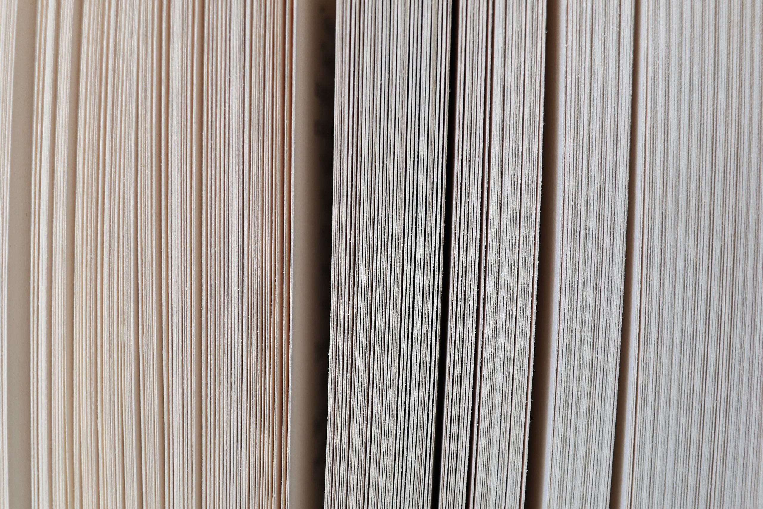Close-up texture of book pages